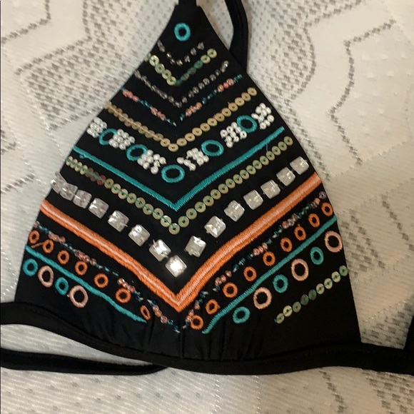 NWOT Beaded push up bikini top - Picture 2 of 4
